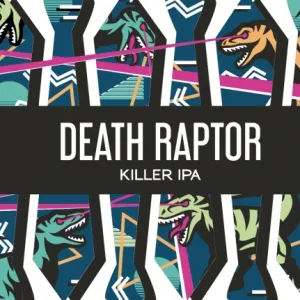 Death Raptor, Killer IPA, Neck ties with raptors shooting lasers from their eyes