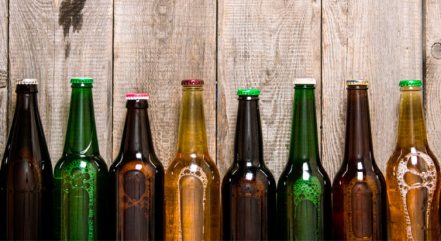 Bottles on a shelf