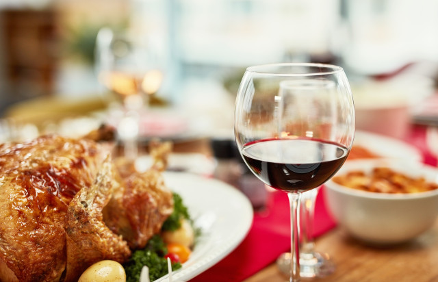 Red wine with turkey