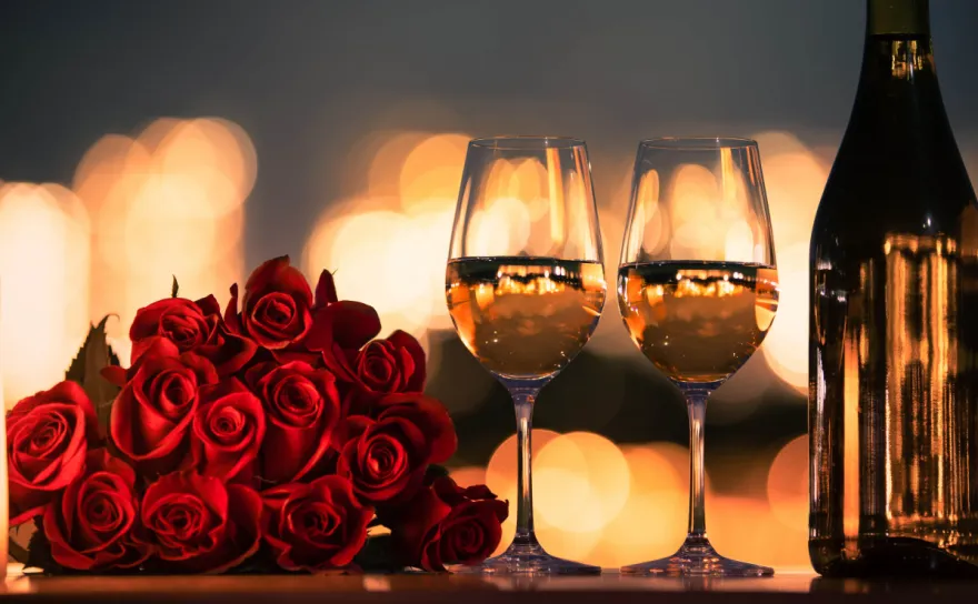 Roses and wine