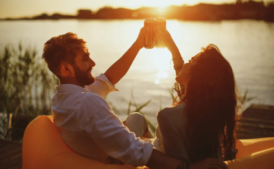 Couple with beers