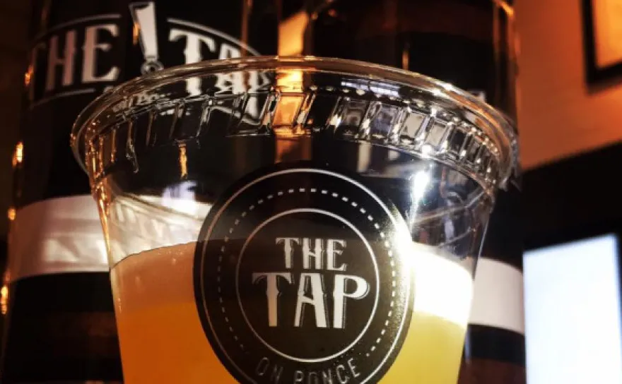 Cup of beer at the Tap on Ponce