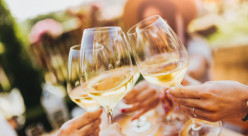 White wine glasses