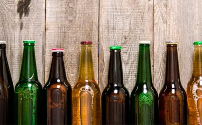 Bottles on a shelf