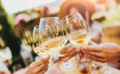 White wine glasses