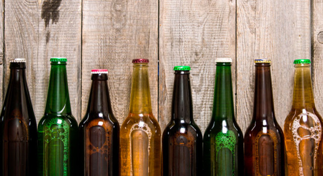 Bottles on a shelf